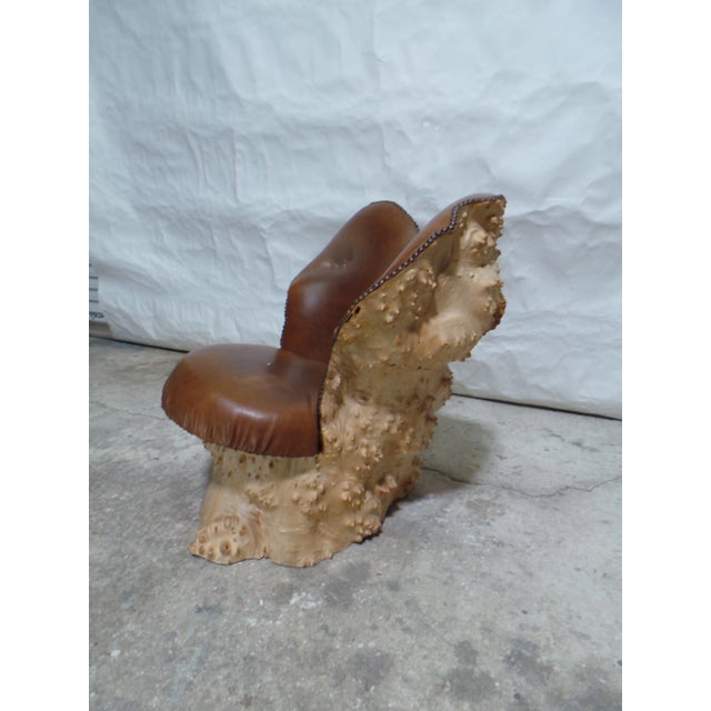 Rustic Burl Chair For Sale - Image 3 of 9