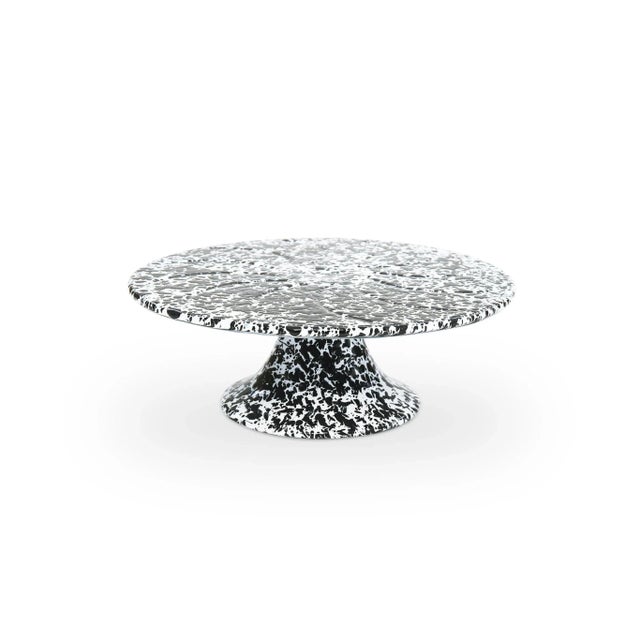 Crow Canyon Home Splatterware, Cake Stand in Black & White For Sale In San Francisco - Image 6 of 6