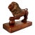 Late 19th Century Hand-Carved Wood Lion Sculpture For Sale