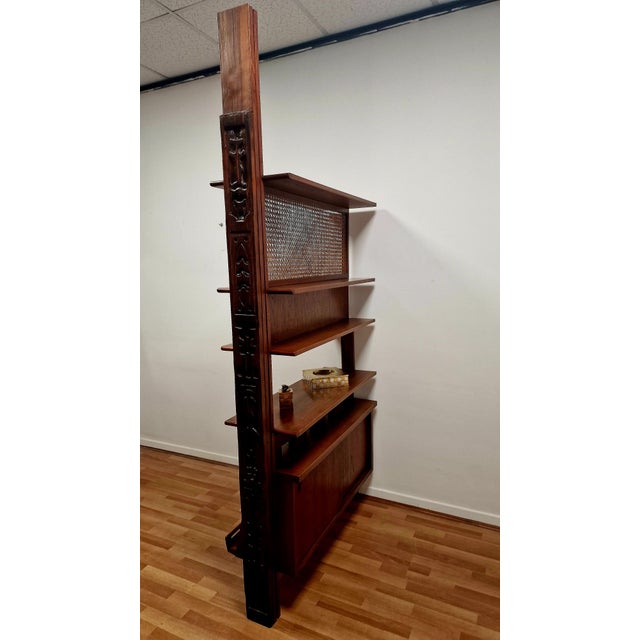Wood Entrance Divider in Teak, Italy, 1960s For Sale - Image 7 of 18