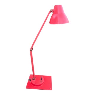 Vintage Cherry Red Desk Lamp For Sale