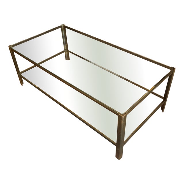 Large Vintage Coffee Table by Jacques Théophile Lepelletier, 1960s For Sale