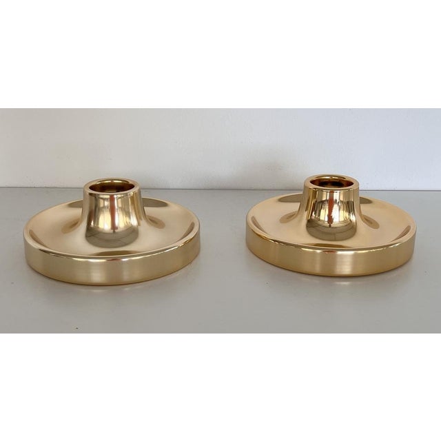 Italian Golden Flush Mount Lights, 1970s, Set of 2 For Sale - Image 9 of 16