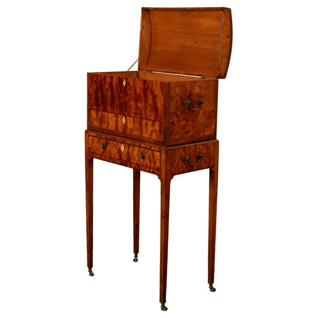 Antique George III Neoclassical Mahogany Chest Stand Cabinet Ince & Mayhew 1790 For Sale - Image 9 of 17