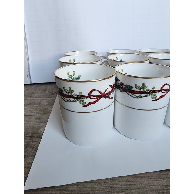 Traditional Christmas Coffee Cups Royal Worcester For Sale - Image 3 of 7