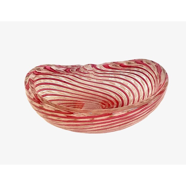 Mid-Century Modern Murano Art Glass Teardrop Bowl For Sale - Image 3 of 8