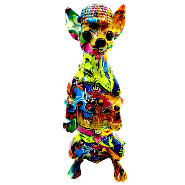 Interior Illusions Plus Street Art Chihuahua Standing on Hind Legs For Sale In Los Angeles - Image 6 of 6