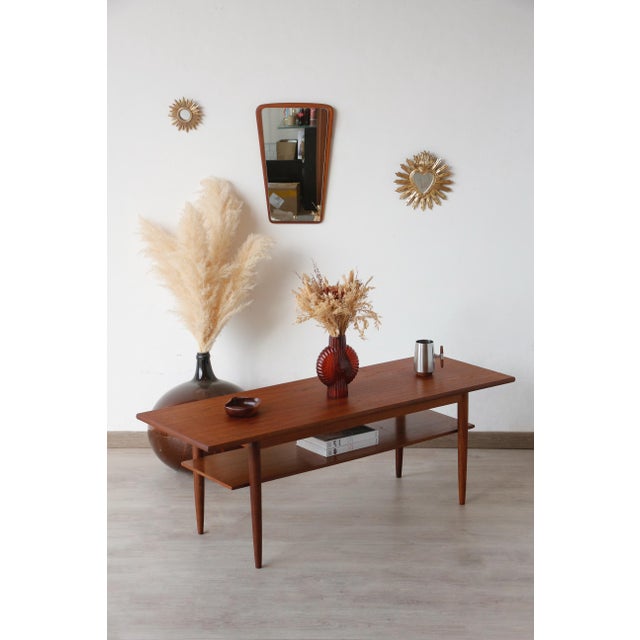 Vintage Scandinavian Teak Coffee Table, Denmark, 1960s For Sale - Image 12 of 14