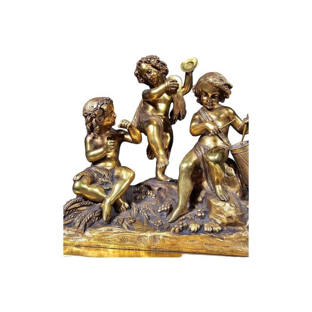 19th Century Gilded Bronze Sculptural Group, 1900 For Sale - Image 16 of 18
