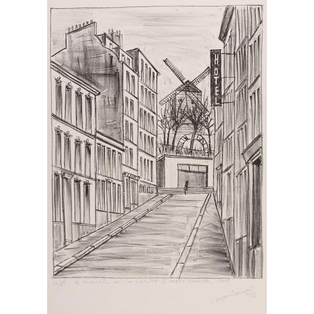 Angelo Mozziconacci (1939-2018) The Moulin de la Galette in Montmartre, 1971 Original lithograph Signed in pencil Limited...