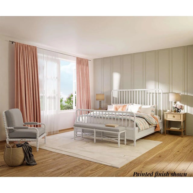 Not Yet Made - Made To Order King Size Spindle Bed Frame For Sale - Image 5 of 6