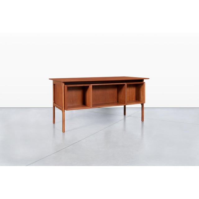 Sienna 1960s Mid-Century Teak Desk With Bookcase by Erik Brouer for Brouer Mobelfabrik For Sale - Image 8 of 12