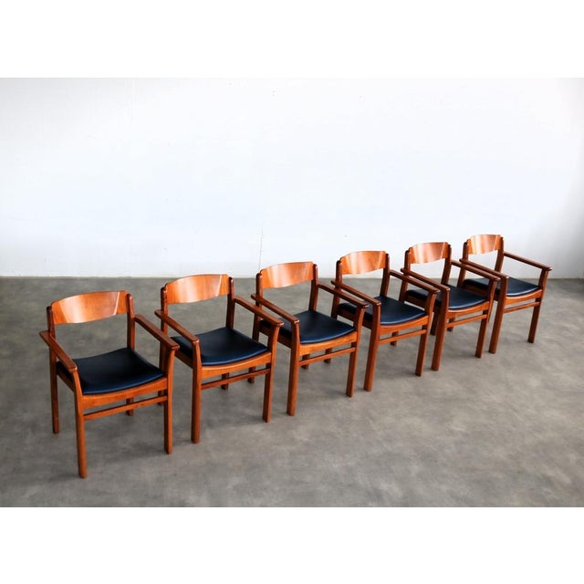 Wood Vintage Stackable Dining Chair, 1980s For Sale - Image 7 of 12