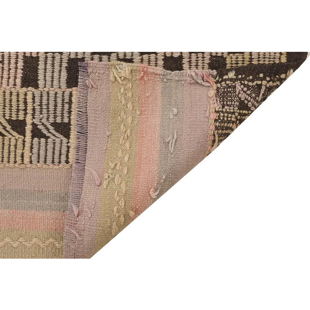 Mid 20th Century Mid 20th Century Decorative Vintage Embroidered Kilim Rug For Sale - Image 5 of 7