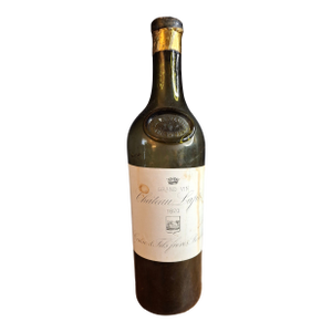 Antique 1870 Chateau Lafite Rothschild Empty Wine Bottle | Cruse & Fils Frères Négociant Label | Pre-Phylloxera Blown Glass With Shoulder Seal
