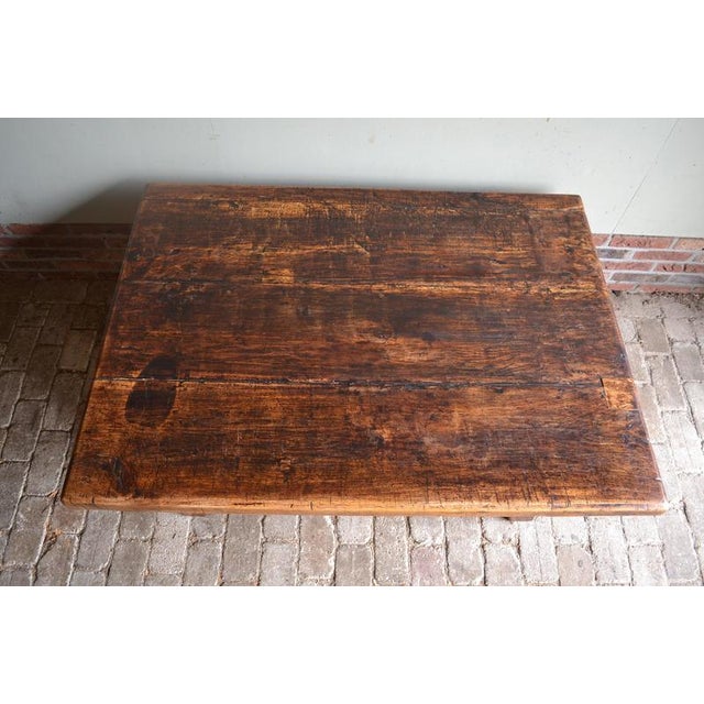 Antique Oak Payment Table For Sale - Image 4 of 8