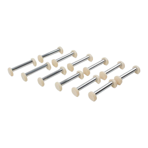 Art Deco Chrome and Galalith Chopstick Knife Rests - 12 Pieces