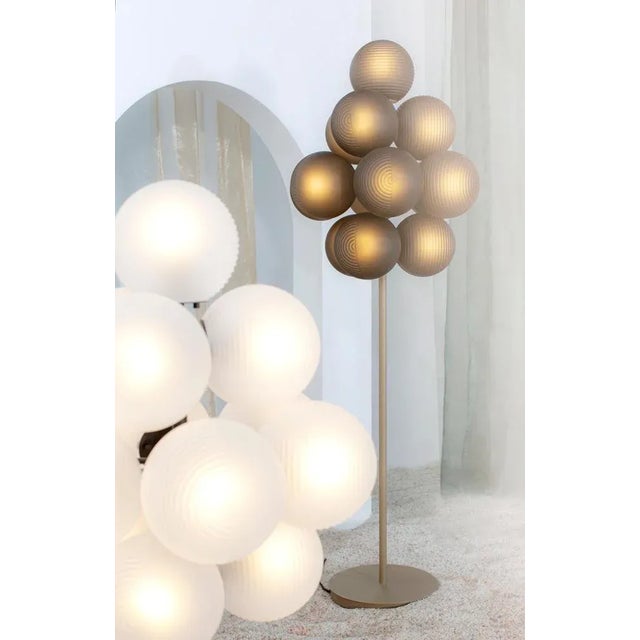 Black Big Aubergine Acetate Black Stellar Grape Floor Light by Pulpo For Sale - Image 8 of 11