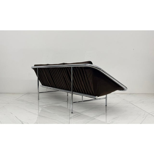 Metal Rare George Nelson for Herman Miller Sling Sofa, Model 6832 in Rohleder Velvet For Sale - Image 7 of 11