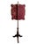 Antique Victorian c.1850s Carved Rosewood Embroidered Silk Fireplace Pole Screen For Sale - Image 6 of 11