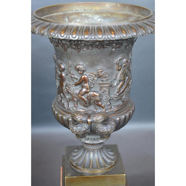 French Bronze and Marble Vases For Sale In Los Angeles - Image 6 of 10