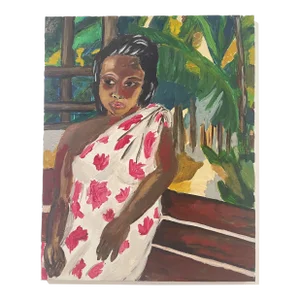 Contemporary Expressionist Portrait Oil Painting of a Polynesian Lady