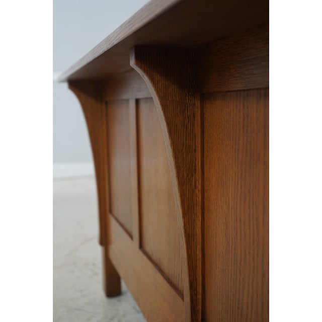 Wood Stickley Mission Oak Arts & Crafts Loveseat For Sale - Image 7 of 18