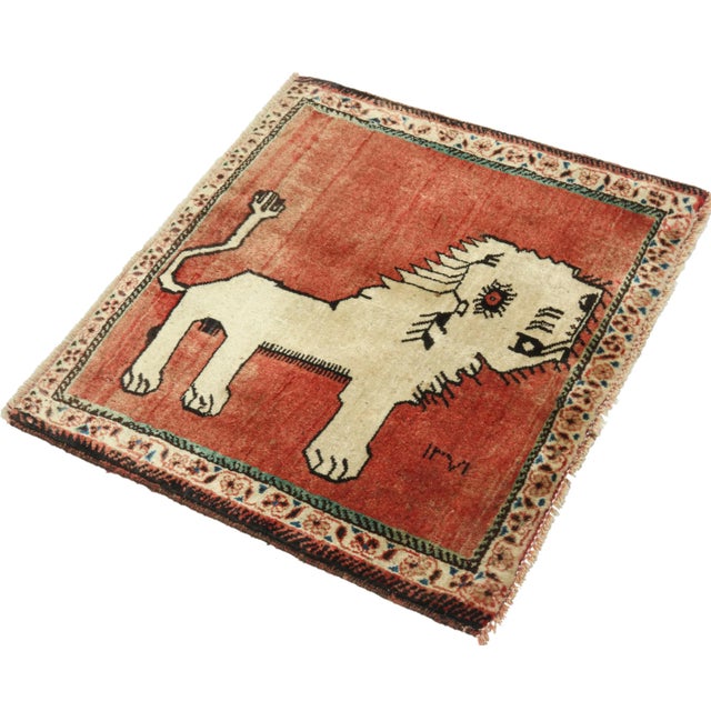 A 2x2’5 vintage Persian Gabbeh rug, hand-knotted in wool circa 1950-1960. One of the latest additions to Rug & Kilim’s...