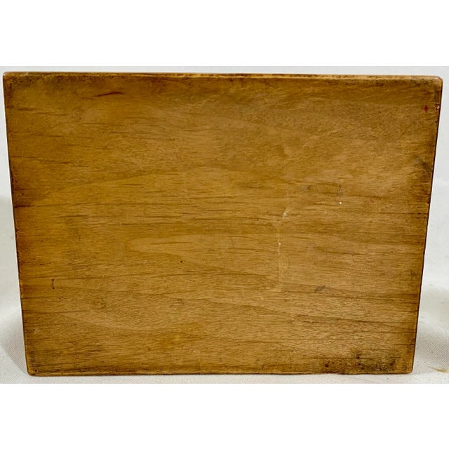 Vintage Hand-Crafted Wooden Box With a Pair of Scotties and Beautiful Parquet Designs From England - Circa 1940 For Sale - Image 9 of 12