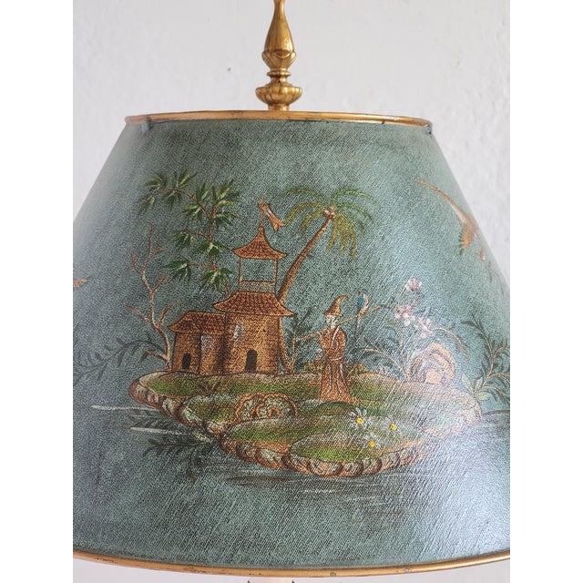 Bradburn Tole Painted Chinoiserie Table Lamps-a Pair For Sale - Image 10 of 12