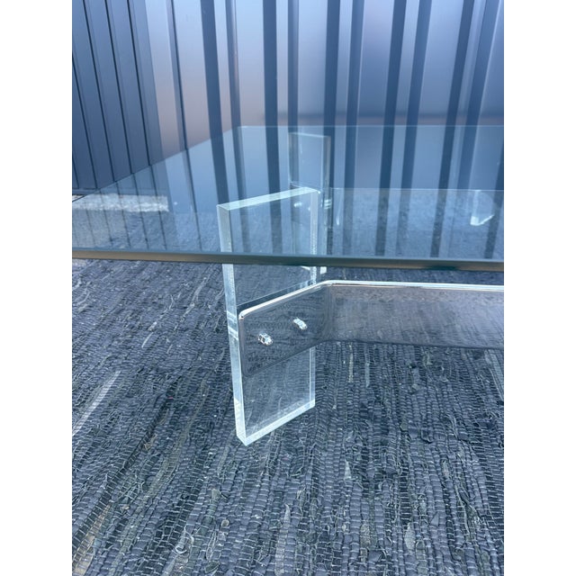 Vintage Table in Glass, 1970 For Sale - Image 12 of 14