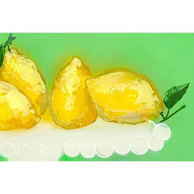 Contemporary Lemons White Pedestal No. 1 Contemporary Still Life Painting For Sale - Image 3 of 4