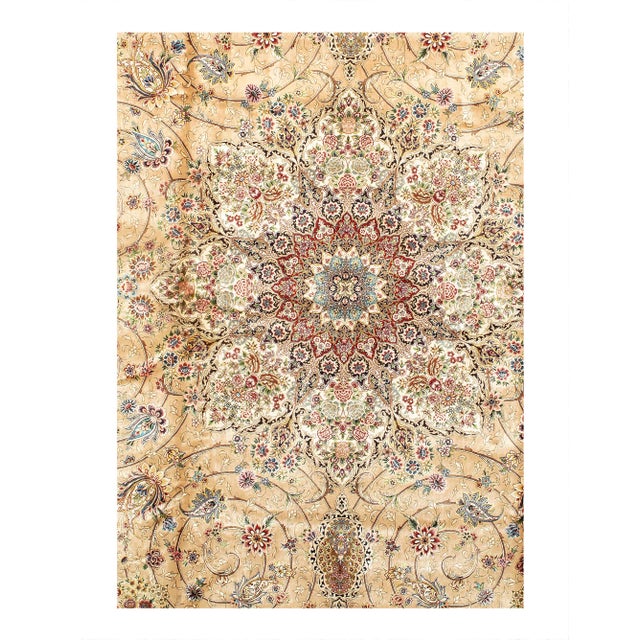 Viscose on a cotton foundation with a medallion This rug has a dense, soft pile, and excellent quality, to ensure that you...