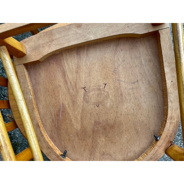 Beechwood Bistro Chairs from Luterma, France, 1950, Set of 6 For Sale - Image 4 of 14