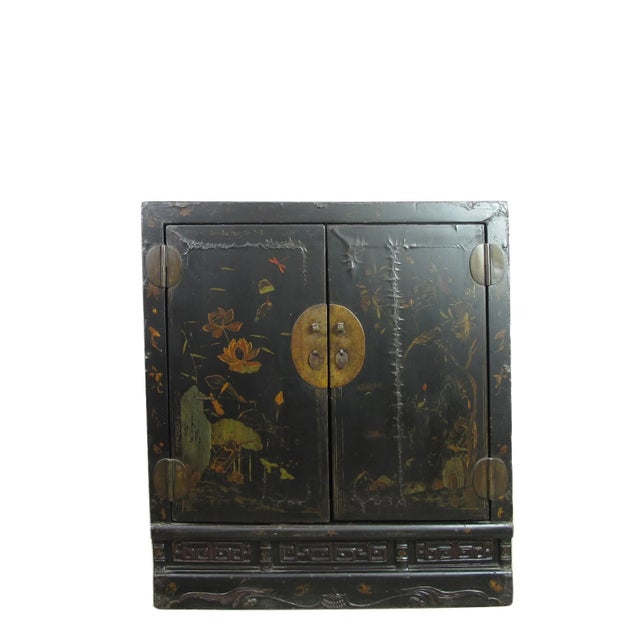 Mid 19th Century Hand Painted Antique Chinese Cabinet For Sale - Image 11 of 11