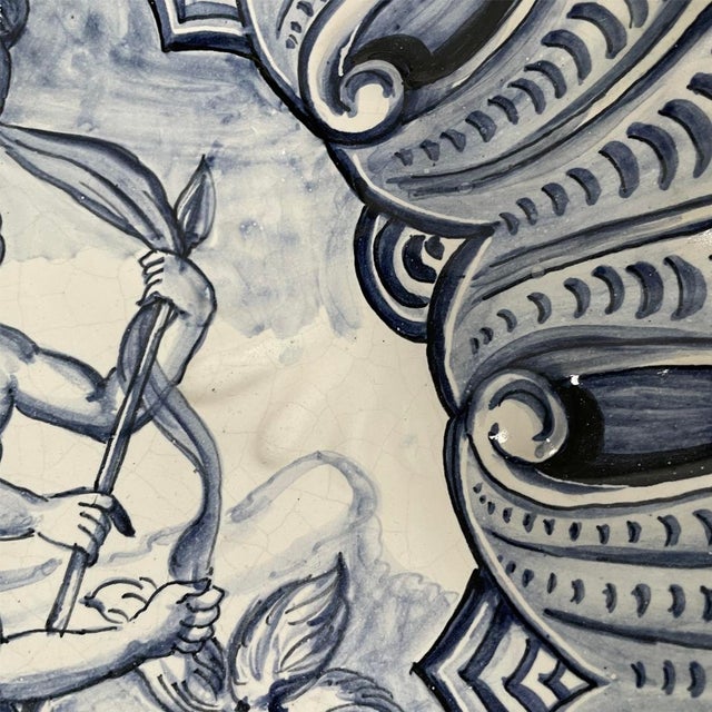 Ceramic Mid-Century Modern Italian Majolica Plate by Alba Docilia Albisola, 1950s For Sale - Image 7 of 11