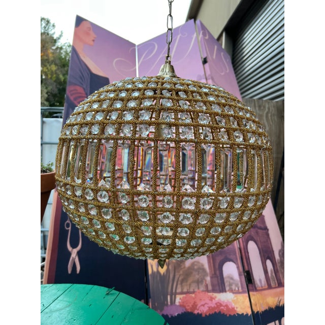 Gold 1970s Gold Sphere Pendant For Sale - Image 8 of 8