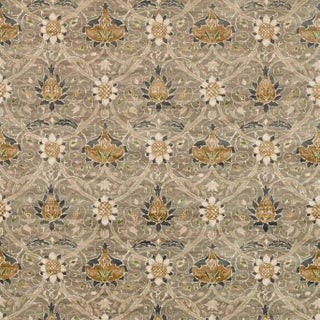 Morris & Co Montreal Velvet Fabric in Grey/Charcoal For Sale