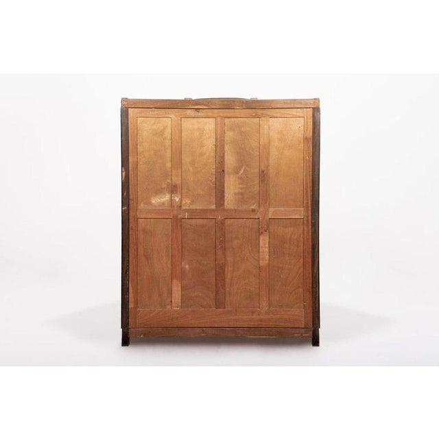Antique French Art Deco Macassar Ebony Wood Wardrobe Armoire Cabinet, 1940s For Sale - Image 10 of 12