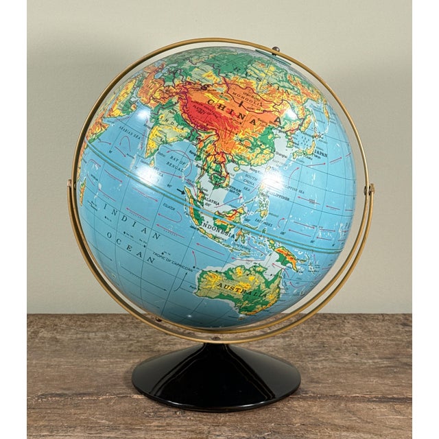 Rand McNally & Co. Vintage Large 20" Mid Century Rand McNally World Globe on Stand For Sale - Image 4 of 11