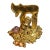 Vintage 1970s Copa Brazil Brutalist Hebrew Chai Brass & Amethyst Sculpture For Sale