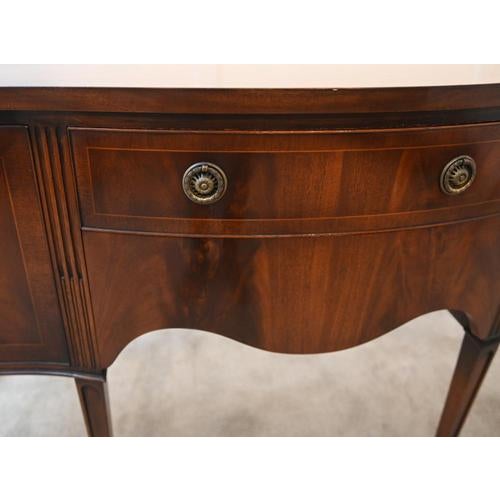 Sheraton Mahogany Serpentine Server Buffet, 1910s For Sale - Image 6 of 13