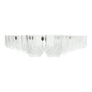 Cristal D’Arques Longchamp Set of 12 Crystal Old Fashioned Tumbler Glasses For Sale
