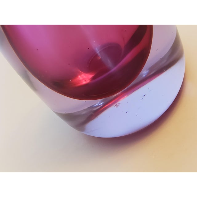 Archimede Seguso Murano Glass Neodymium Ruby Sommerso Perfume Bottle For Sale - Image 6 of 12