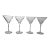 Contemporary French Martini Glasses- Set of 4 For Sale