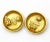 Contemporary Chanel Vintage Gold Plated CC Matte Texture Large Clip on Earrings - 2 Pieces For Sale - Image 3 of 3