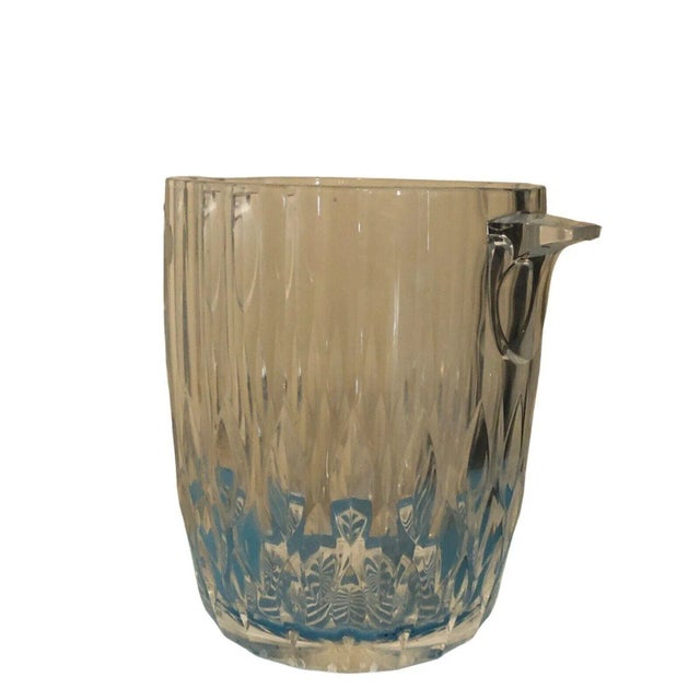 Traditional Vinatge Cristal d'Arques France Glass Ice Buckets Handcut For Sale - Image 3 of 6