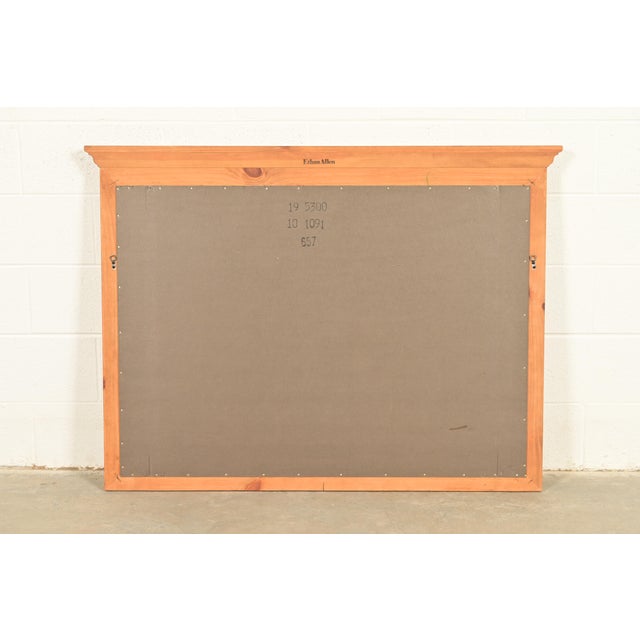 Ethan Allen American Colonial Solid Pine Framed Wall Mirror For Sale - Image 9 of 12