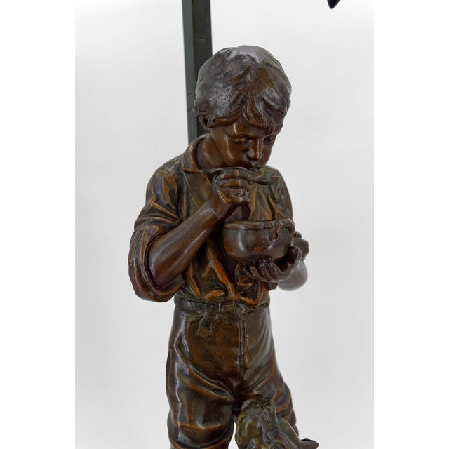 Art Nouveau The Good Soup Lamp by Victor Rousseau, 1900s For Sale - Image 10 of 18