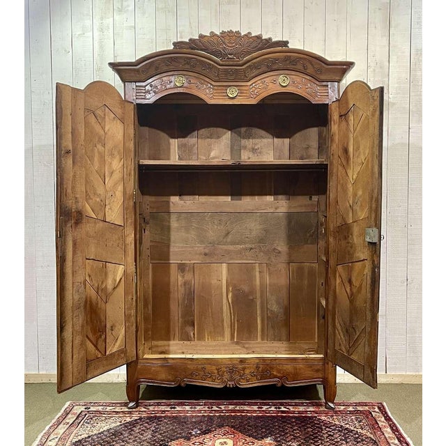 19th Century Rennes Wardrobe in Cherry Wood from Louis Boutin For Sale - Image 5 of 18